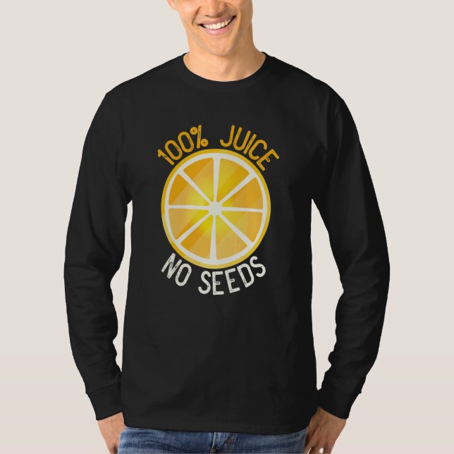 Camiseta 100 Suco Sem Sementes Laranja   Vasectomia Masculi (Frente)