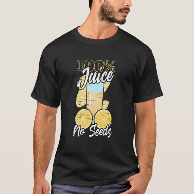 Camiseta 100 suco sem sementes vasectomias controle de nata (Frente)