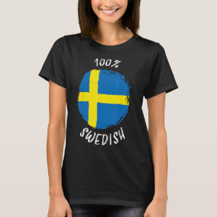 Camiseta 100 Suecia Sueca Orgulhosa de Bandeira Sverige