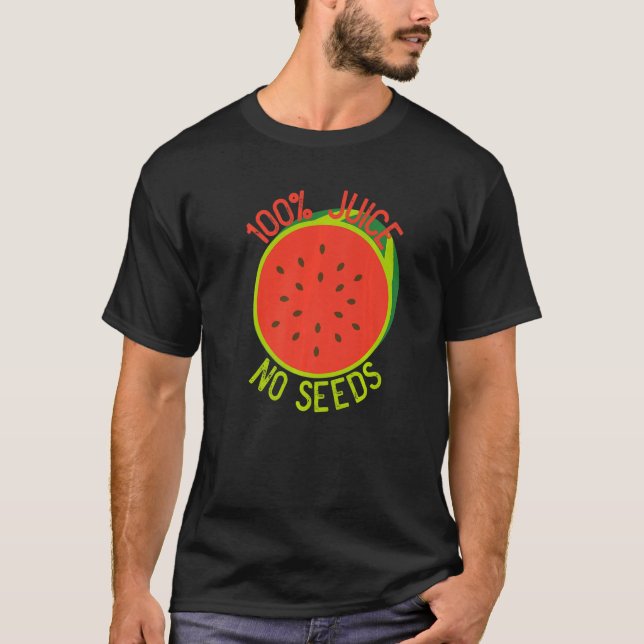 Camiseta 100 Sumo Sem Sementes Melancia Vasectomia Masculin (Frente)