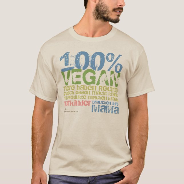 CAMISETA 100% VEGAN -/ (Frente)