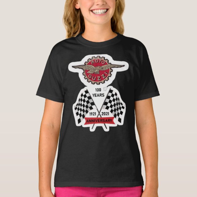 Camiseta 100 Years Anniversary Moto Guzzi Logo  Merch and A (Frente)