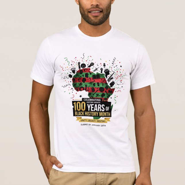 Camiseta 100 Years Celebration Black History Africa Tee (Frente)