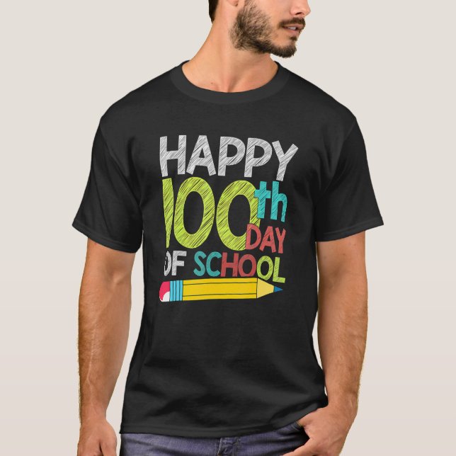 Camiseta 100th Day Gift Student Kids Happy 100 Days Of Scho (Frente)