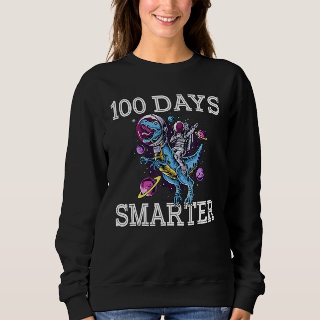 Camiseta 100th Day Of School 100 Days Smarter Books Space A (Frente)