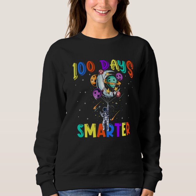 Camiseta 100th Day Of School 100 Days Smarter Space Astrona (Frente)