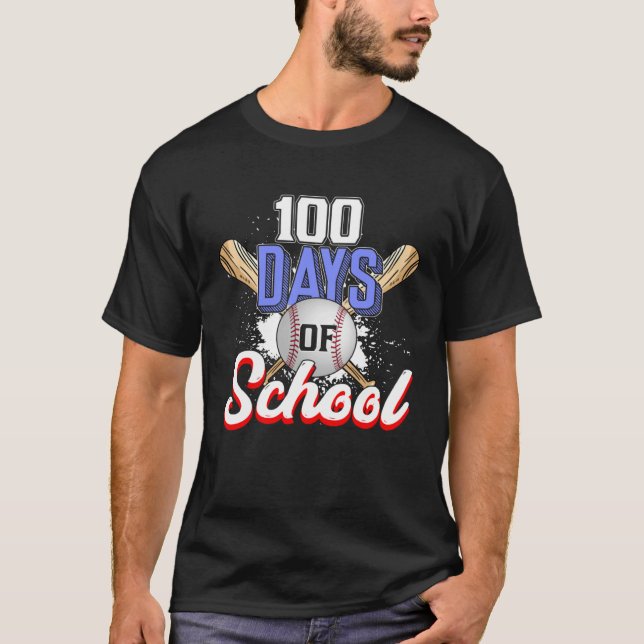 Camiseta 100th Day of School Baseball for Teacher Student (Frente)