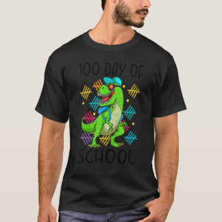 Camiseta 100th Day of School Dino Kids Happy 100 Days Dinos
