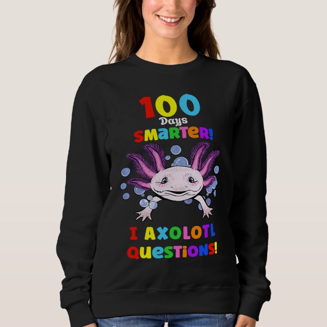 Camiseta 100th Day Of School First 100 Days Smarter  Axolot (Frente)