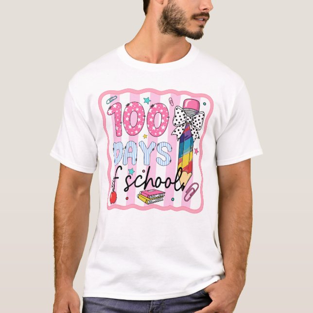 Camiseta 100th Day of School Math Student Teacher Kids (Frente)
