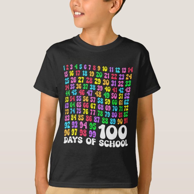 Camiseta 100th Day Of School Teacher Kids 100 Days Math Num (Frente)