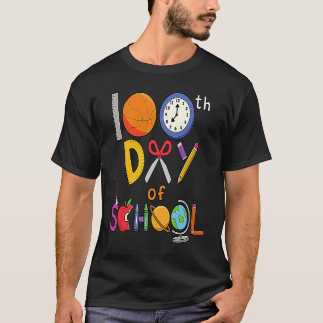 Camiseta 100th Day of School Teachers and Students Survived (Frente)