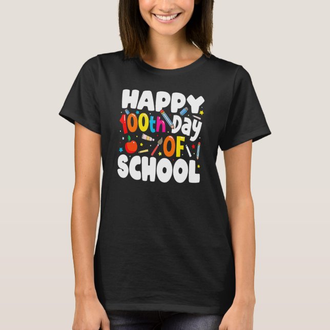 Camiseta 100th Day Of School Teachers Costume 100 Days Stud (Frente)