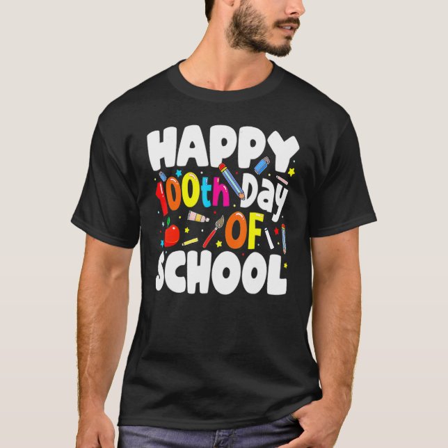 Camiseta 100th Day Of School Teachers Costume 100 Days Stud (Frente)