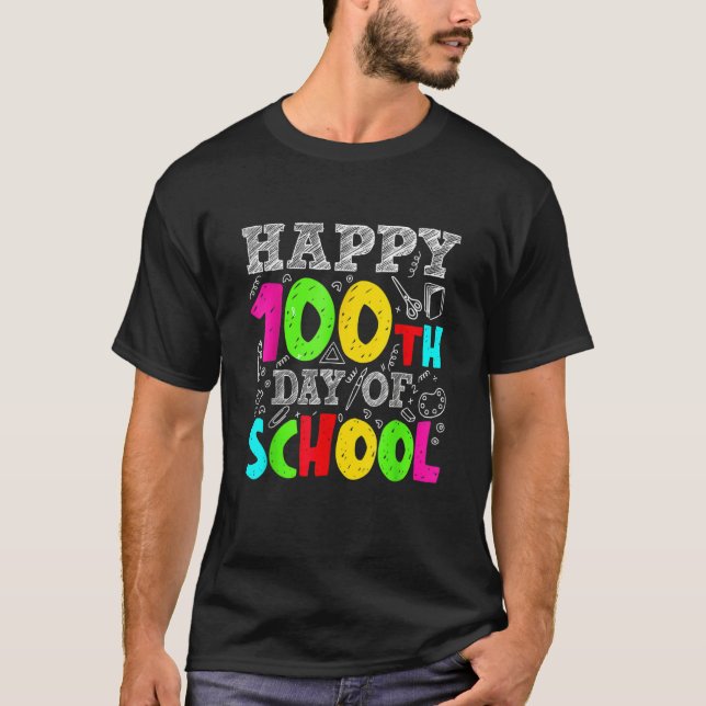 Camiseta 100th Day Of School Teachers Costume 100 Days Stud (Frente)