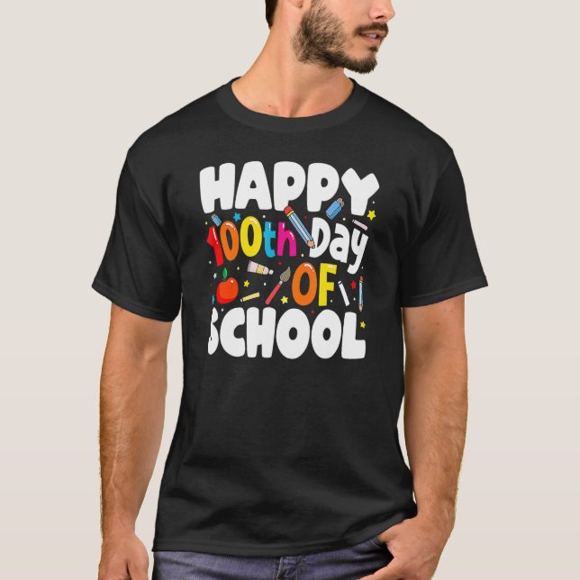 Camiseta 100th Day Of School Teachers Costume 100 Days Stud (Frente)