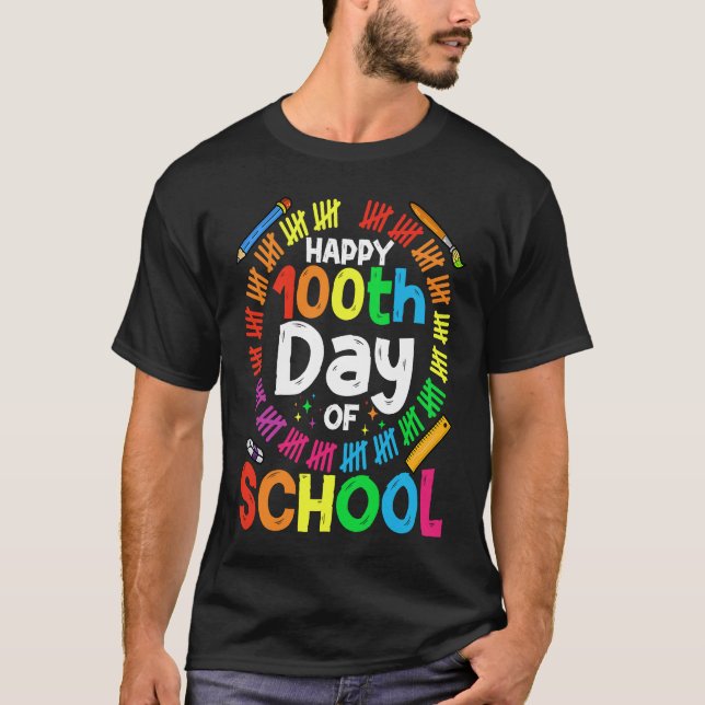 Camiseta 100th Day Of School Teachers Kids Child 100 Days S (Frente)