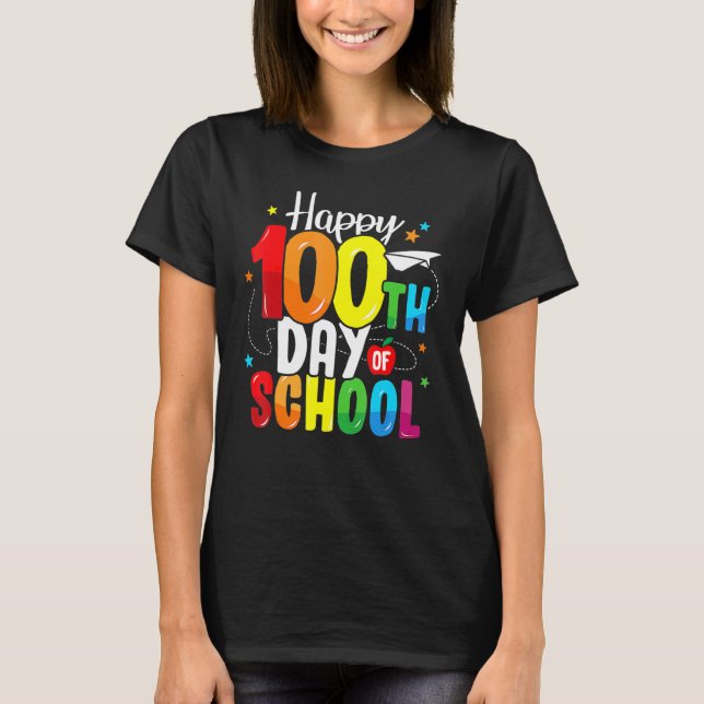 Camiseta 100th Day Of School Teachers Kids Child Happy 100  (Frente)