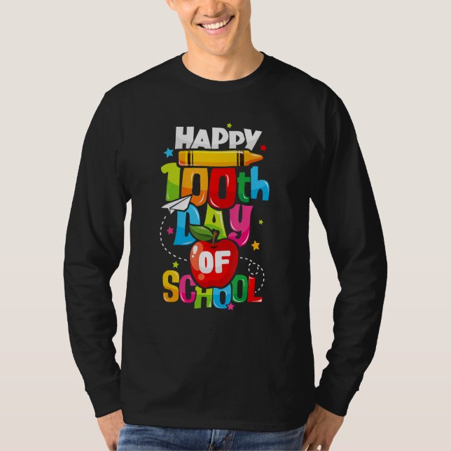 Camiseta 100th Day Of School Teachers Kids Child Happy 100  (Frente)