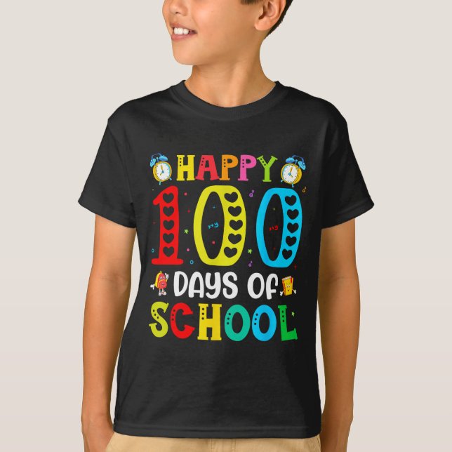 Camiseta 100th Day Of School Teachers Students 100 Days Of  (Frente)