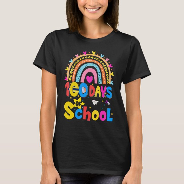 Camiseta 100th Days of School Teacher Kids - 100 Days Smart (Frente)