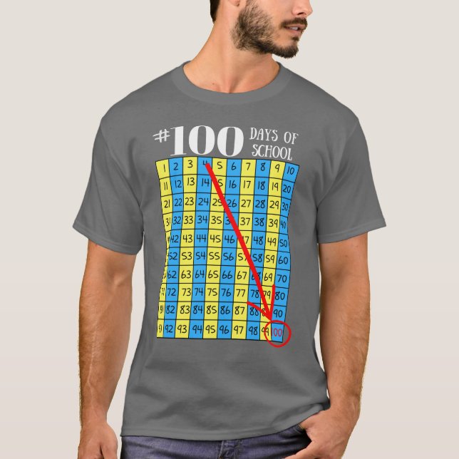 Camiseta 100th Dia de homens do professor da carta do (Frente)