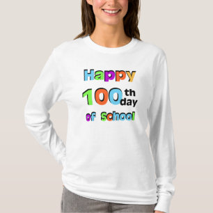 Camiseta 100th dia feliz da escola