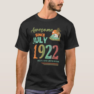 Camiseta 101 Anos De Idade Incrível Desde Junho De 1922 101