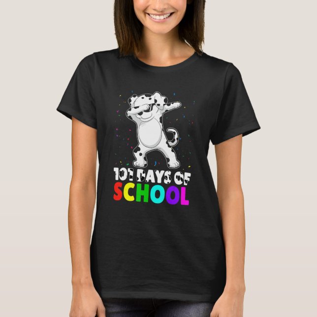 Camiseta 101 Days Smarter Dog Lover School Teachers Student (Frente)