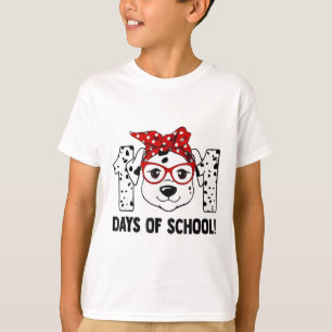 Camiseta 101 Dias De Escola Gif Do Cão Dálmata Para Profess