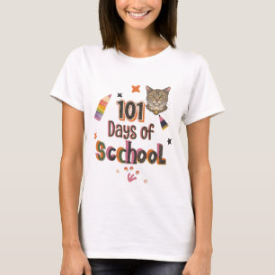 Camiseta 101 Dias De Gato Dalmático Escolar
