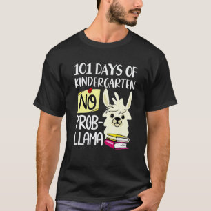 Camiseta 101 Dias De Jardim De Infância Sem Prob Llama 101