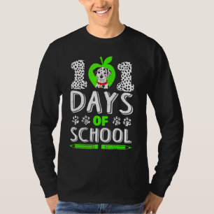Camiseta 101 Dias Engraçados De Cachorro Dalmaciano 100º Ca