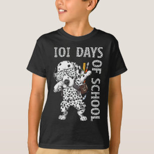 Camiseta 101 Dias Escolar Dalmatian Dabbing Professores Cri