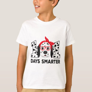 Camiseta 101 Dias Mais Inteligente 101º Dia Escolar Cachorr