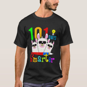 Camiseta 101 Dias Mais Inteligente Professor Llama Feliz 10