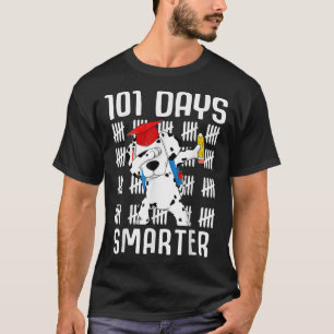 Camiseta 101 Dias Mais Inteligentes Professores De Cão De D