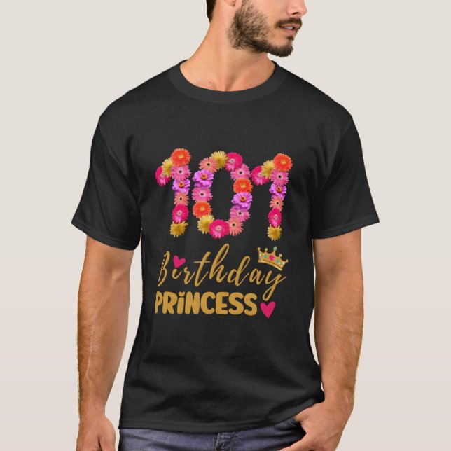 Camiseta 101 Princesa Flor É Meu 101º (Frente)