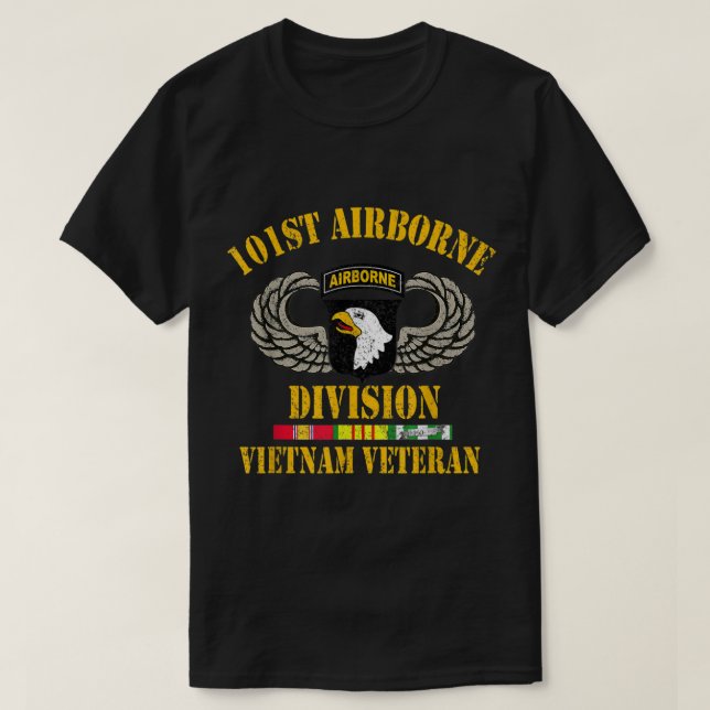 Camiseta 101st Airborne Division Vietnam Veteran  (Frente do Design)