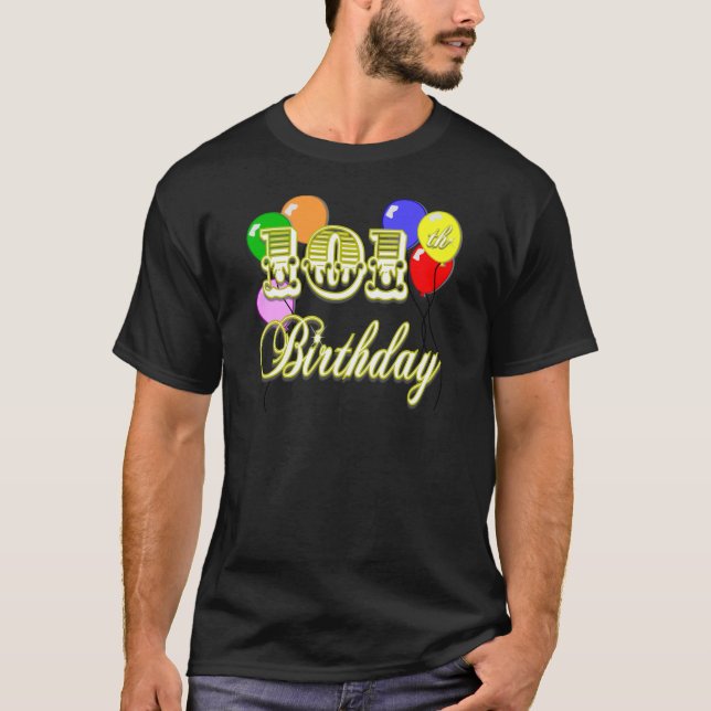 Camiseta 101st Aniversário com balões (Frente)