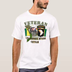 Camiseta 101st Div transportados por via aérea - Vietnam