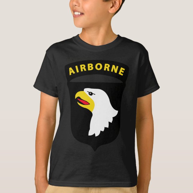 Camiseta 101st divisão aerotransportada - Eagles gritando (Frente)