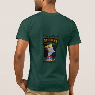 Camiseta 101st Guerra do vietname gritando transportada por