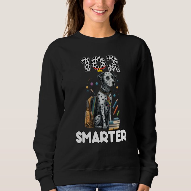 Camiseta 102 Days Smarter Dalmatian Dog 102 Day Of School K (Frente)