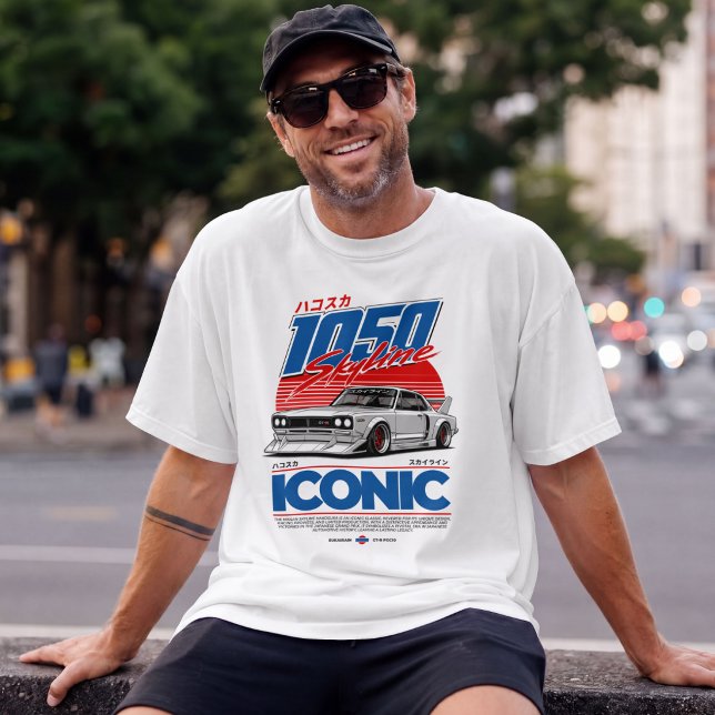 Camiseta 1050 Skyline JDM Carro Retro (Criador carregado)