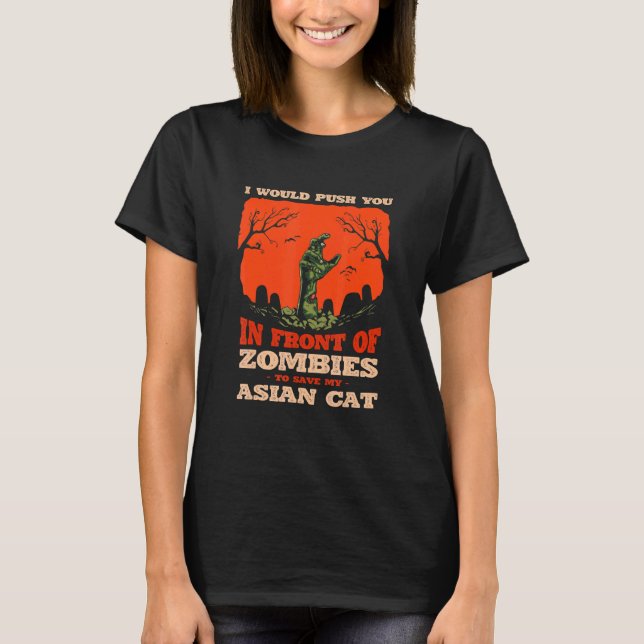 Camiseta 10548100004^Push You In Zombies To Save My Asian C (Frente)
