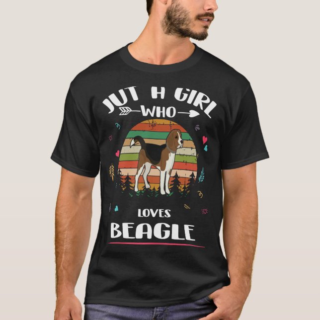 Camiseta 109 Apenas uma garota que ama Beagle (Frente)