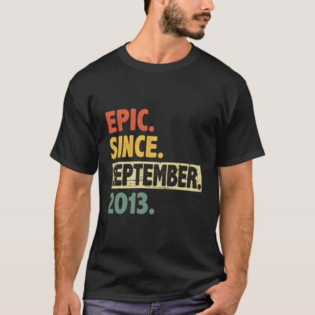 Camiseta 10.ª Epic De Aniversário Desde Setembro De 2013 10 (Frente)