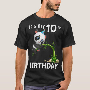Camiseta 10.º aniversário 10 anos Festa Animal Panda 5