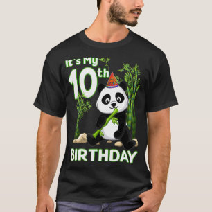 Camiseta 10.º Aniversário, 10 anos Festa Animal Panda Lov